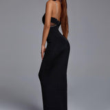 Women's Evening Dress Summer Dress Sexy Sling Drill Chain Long Slim Fit Bandage One-Piece Dress