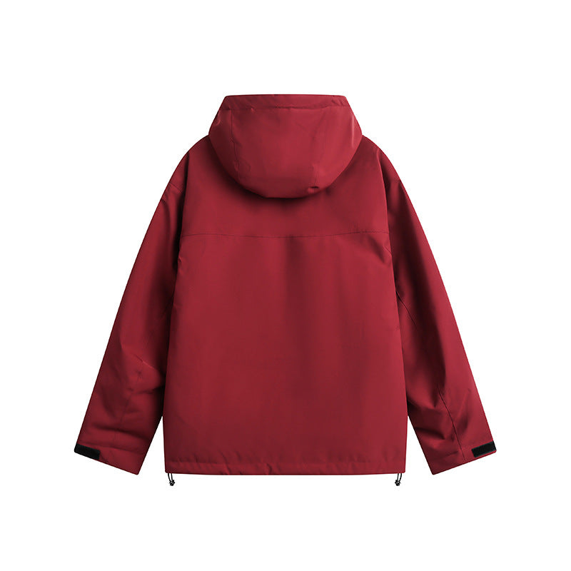 Unisex Winter Cotton Coat Three-Dimensional Multi-Pocket Hooded down Jacket