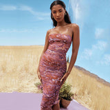Women Dresses Sexy Slim-Fit Hip Skirt Backless Dress (Zns0409)