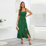 Women Date Dress Summer Sexy Backless Spaghetti Straps Dress