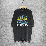 Amiri T-shirt Washed and Worn Retro Short Sleeve T-shirt
