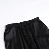 Women Sweatpants Casual Pants Elastic High Waist Loose Tappered Wide Leg Pants