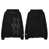 Men Hoodie Cross Embroidered Hoodie Men and Women Couple Oversize