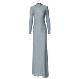 Women Dresses Autumn Sexy Zipper Slim Fit Long Sleeve Dress