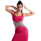Women Dresses Bandage One-Piece Dress Square Collar Party Dress (Ont0408)