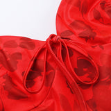 Women Dresses Summer Slim Fit Dress Sexy Print Backless Slip Dress
