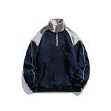 Unisex Winter Cotton Coat Winter Stand Collar Sweater Japanese-Style Retro Polar Fleece