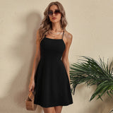 Women Dress Spring and Summer Sexy Sling Backless Dress