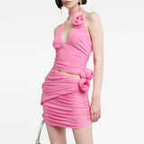 Women Dresses Sexy Dress Hollow Pleated Hip Skirt Skirt (Zns0409)