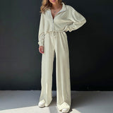 Women Trench Coat Fall/Winter Pleuche Sweater Suit Loose Casual