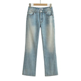 Women Pants Summer Horn Mopping Denim Trousers