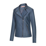 Red Leather Jacket Autumn and Winter Wear PU Leather Jacket Leather Coat
