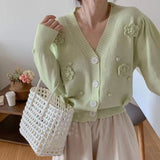 Women Knitwear Autumn and Winter V-neck Sweaters Cardigan
