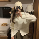 Women Knitwear Spring and Autumn Zipper Sweater Coat Knitted Cardigan Top