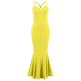 Women Date Dress Summer Sexy Slim Strap Fishtail Skirt