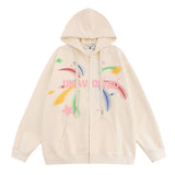 Men Hoodie Dopamine Candy Color Sweet Cool Foam Printed Hooded Sweater