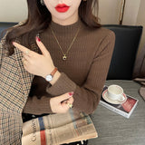 Women Knitted Pullover Autumn and Winter Turtleneck Knitted Top