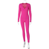 Women Jumpsuit Spring Sports Long Sleeve Jumpsuit