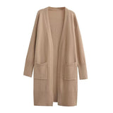 Women Sweater Knitwear Knitted Coat Sweater Long Knitted Cardigan Sweater