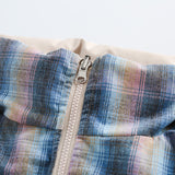 Unisex Winter Cotton Coat Stand-up Collar Cotton-Padded Clothes Double-Sided Plaid Cotton-Padded Jacket
