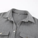 Women Trench Coat Vintage Woolen Coat Autumn and Winter Loose