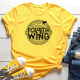 Retro Fourth Wing T-shirt Basgiath War College Shirt Dragon