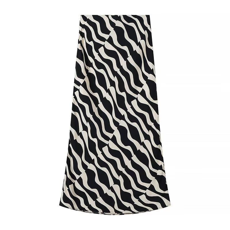 Women Dresses Summer Skirt High Waist Dress (Xds0414)