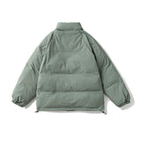 Unisex Winter Cotton Coat Stand-up Collar Cotton-Padded Clothes Vintage Loose and Warm Bread Coat