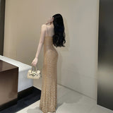 Women Dresses Mesh Camisole Dress Autumn and Winter Slim Fit Skirt