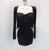 Women Dresses Autumn Two-Piece Suit Dress V-neck Coat