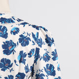 Women Dresses Spring V-neck Lantern Sleeve Dress Floral Skirt (Qymy0409)