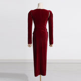 Women Dresses Spring Retro Spaghetti Straps Dress Long Dress (Qymy0409)