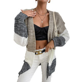 Women Knitted Sweater Autumn Cardigan Mid-Length Sweater Coat