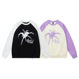 Unisex Hoodie Autumn Spider Patch Contrast Color Sweatshirt