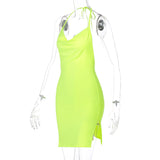 Women Dresses Spring Bow Backless Short Dress (Bla0420)