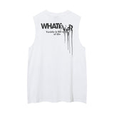 Men Vest Graffiti Vest Men and Women Loose Sleeveless T-shirt