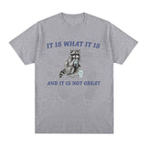 It Is What It Is and It Is Not Great T Shirt Funny Raccoon