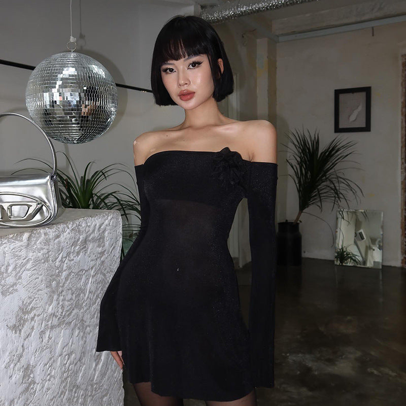 Women Dresses Long Sleeve Dress Autumn Short Skirt