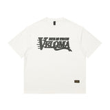 Men T Shirt Summer Retro Back Printed Casual Short-Sleeved T-shirt for Men and Women