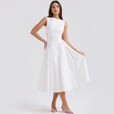 Women Dresses Backless Dress Spring and Summer Sleeveless Long Skirt (Lbk0409)