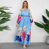 Women Date Dress Autumn Winter Retro Backless Long Sleeves Short Top A- line Long Skirt Suit