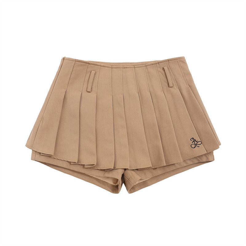 Women Skirt Embroidered Pleated Pants Skirt Girls' Autumn and Winter Leisure Skirt