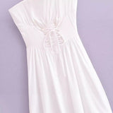 Women Dresses Summer Retro Long Dress (Xds0414)