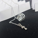 Chrome Hearts Necklace Vintage Hollow Circle Cross Pendant Versatile Men and Women