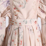 Women Dresses Floral Pleated Dress Skirt (Qymy0409)