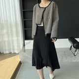 Women Knitted Skirt Autumn and Winter Knitting Skirt Pleated Skirt Loose