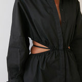 Women Dress Fall/Winter Slim Lantern Sleeve A- line Dress