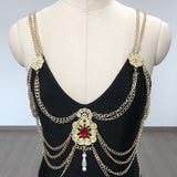 Women Evening Dress Bandage Dress Evening Dress Chain Vintage Gown