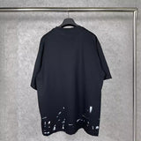 Men T-shirts Paris Lightning Printing Old Short Sleeve Crew Neck T-Shirt Casual