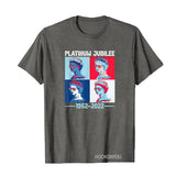 Inspired by Queen's Platinum Jubilee 2022 Elizabeth 70 Years T-shirt Short Sleeve T-shirt